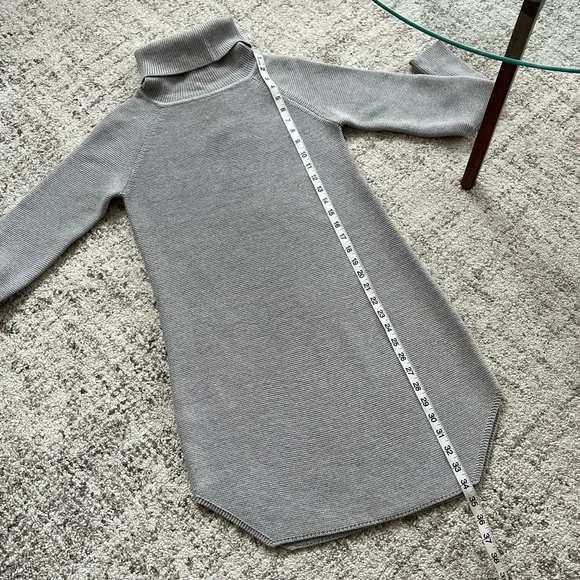 Aritzia Wilfred Free Light Gray Turtleneck Knit Casual Wool Sweater/Dress S - Picture 10 of 14
